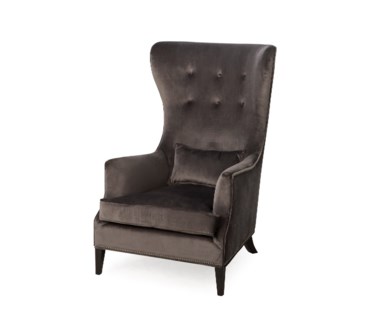 Justin Chair - Destroyed Black Leather (UK)